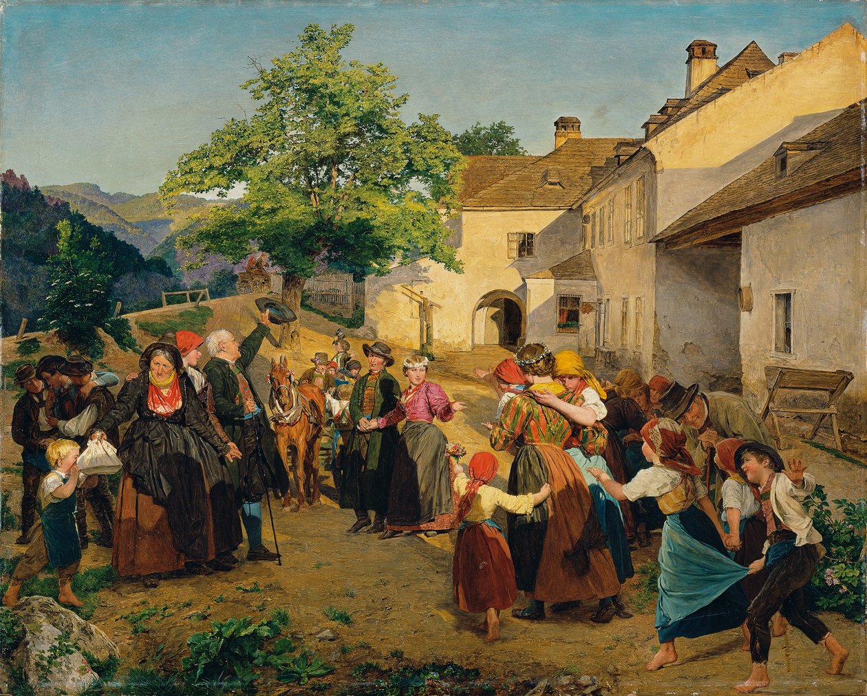 Adeus da noiva à casa dos pais - Höldrichsmühle de Ferdinand Georg Waldmuller
