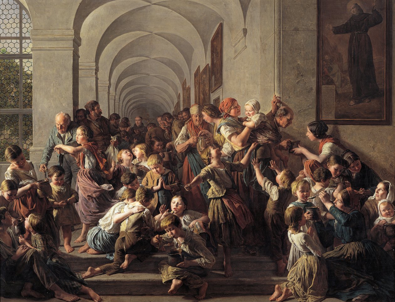 A sopa do mosteiro de Ferdinand Georg Waldmuller