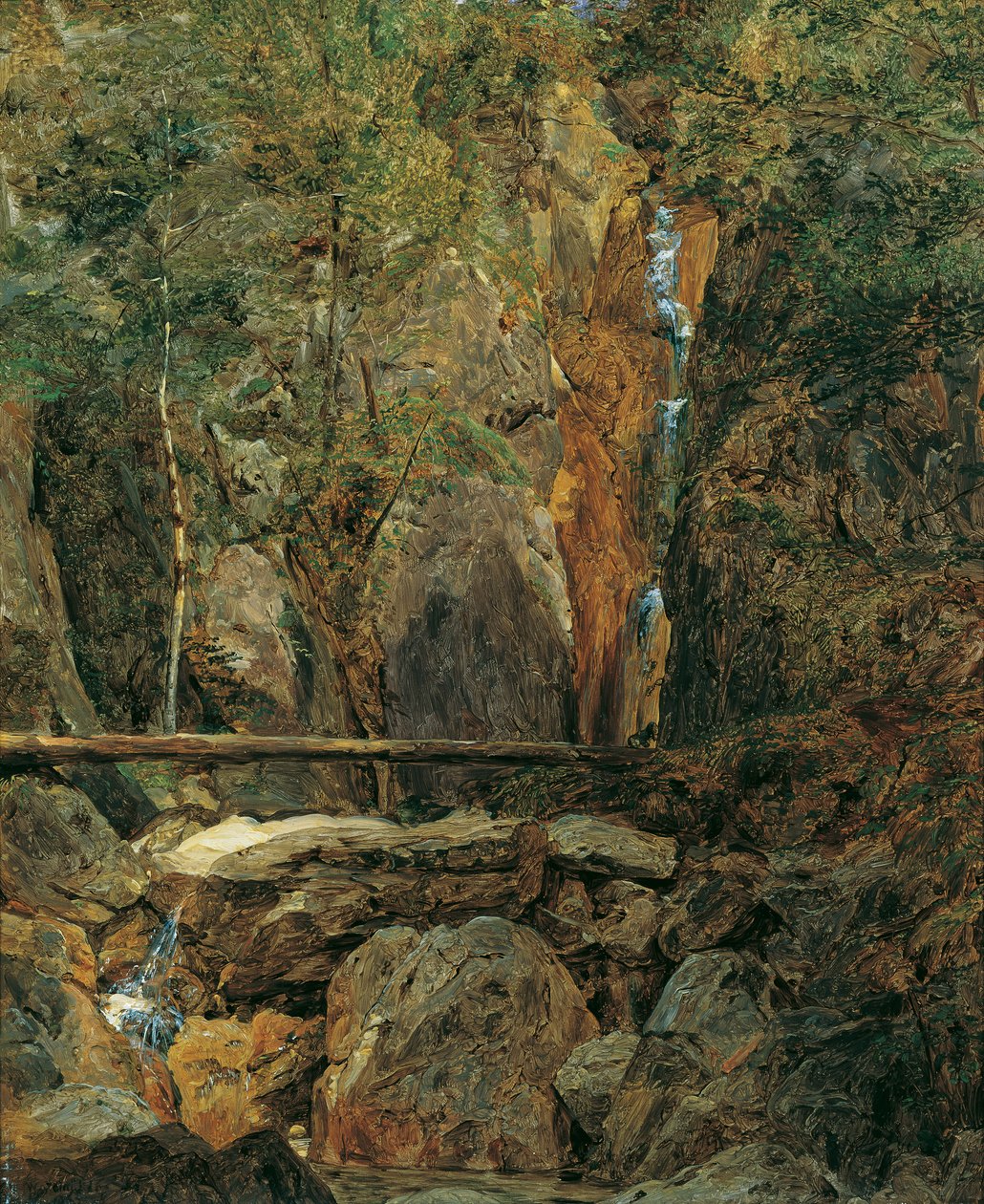 A natureza selvagem de Rettenbach perto de Ischl de Ferdinand Georg Waldmuller