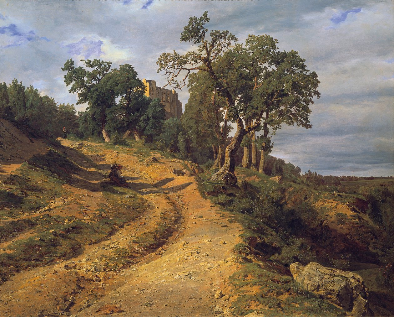 A ruína do Liechtenstein perto de Mödling de Ferdinand Georg Waldmuller