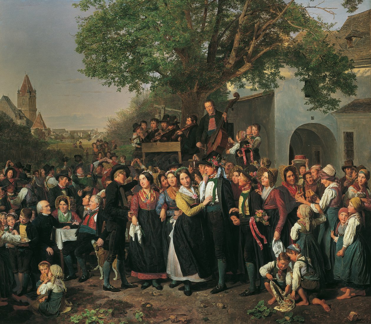 Casamento camponês da Baixa Áustria de Ferdinand Georg Waldmuller