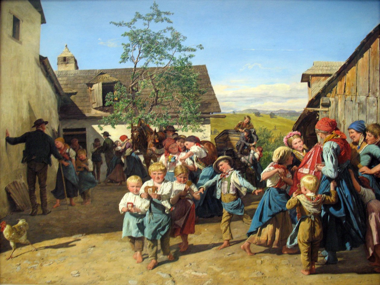 Regresso do Kirchweih de Ferdinand Georg Waldmuller