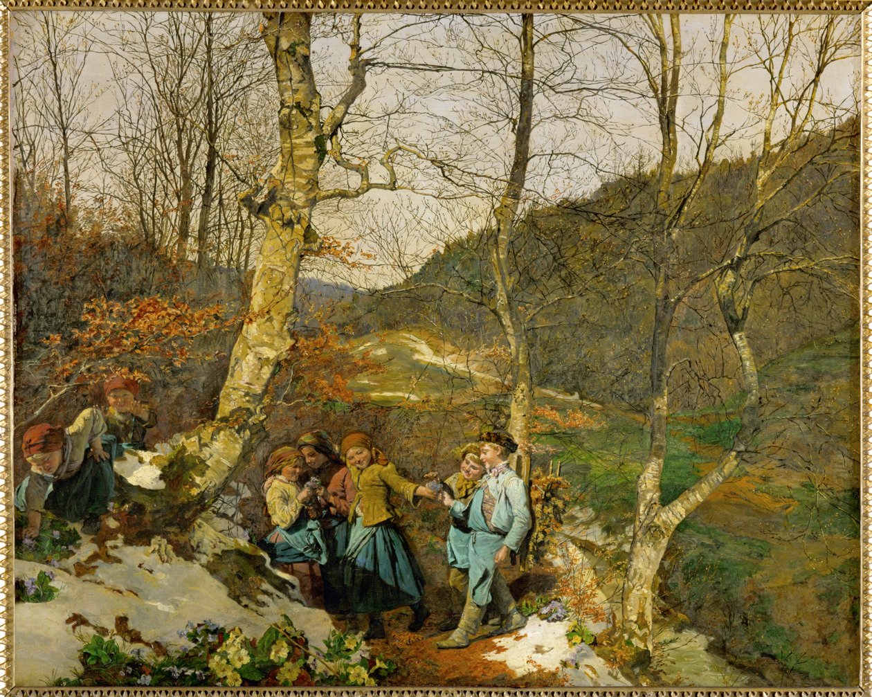 primavera nos bosques de Viena de Ferdinand Georg Waldmuller