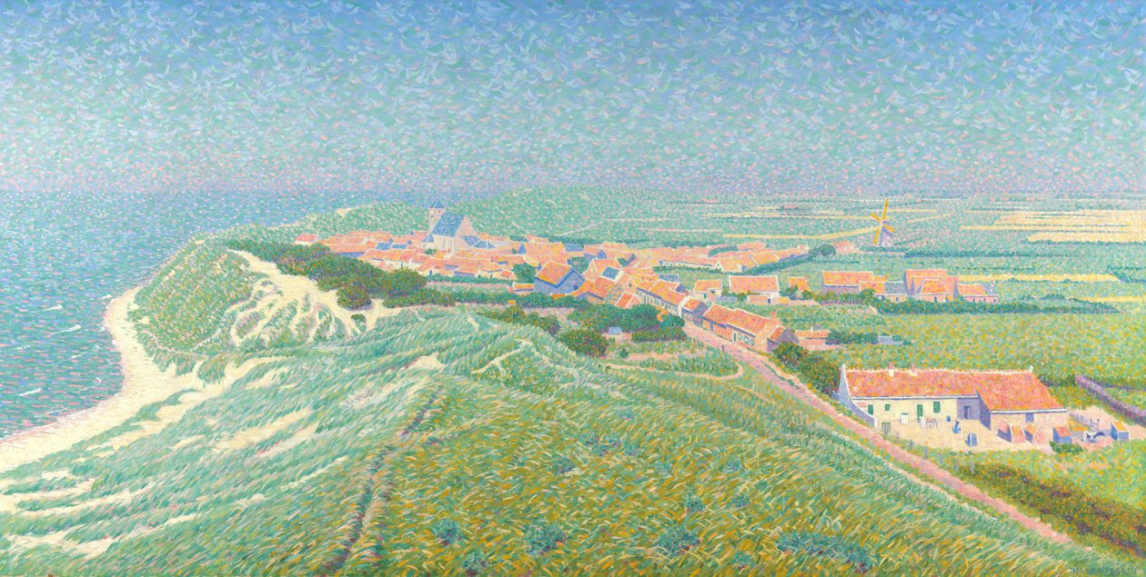 Vista de Zoutelande na ilha de Walcheren de Ferdinand Hart Nibbrig (signed by artist)