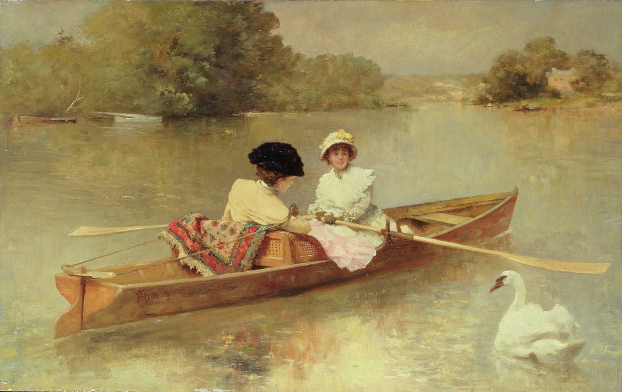 Passeios de barco no rio Sena, 1875-76 de Ferdinand Heilbuth