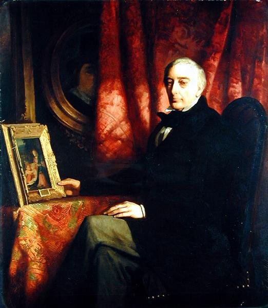 Retrato do colecionador de arte Nicolaus Hudtwalcker, 1852 de Ferdinand Heilbuth
