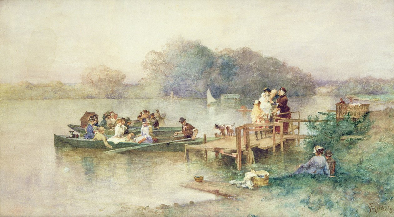 O banquete de casamento (aquarela sobre papel) de Ferdinand Heilbuth