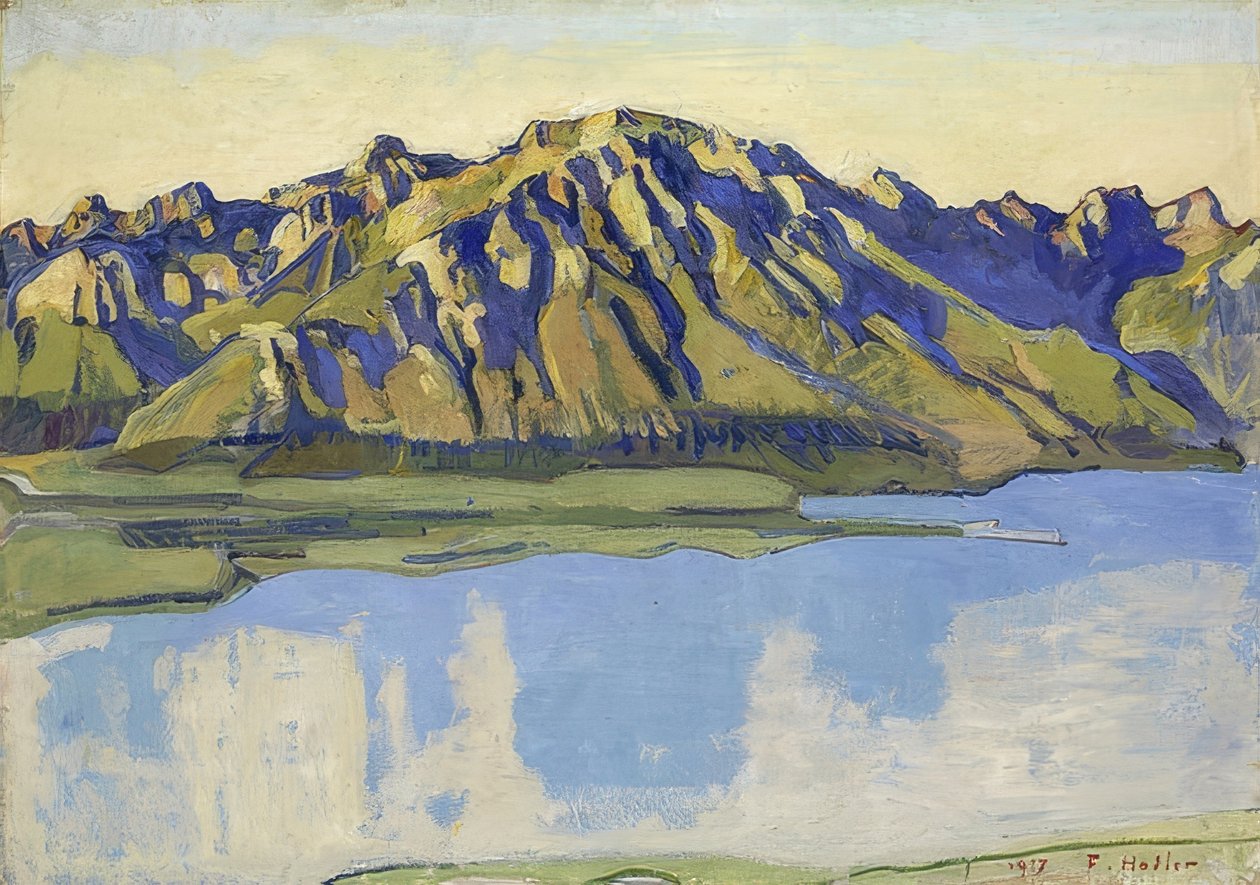 O Grammont ao sol da manhã. 1917 de Ferdinand Hodler