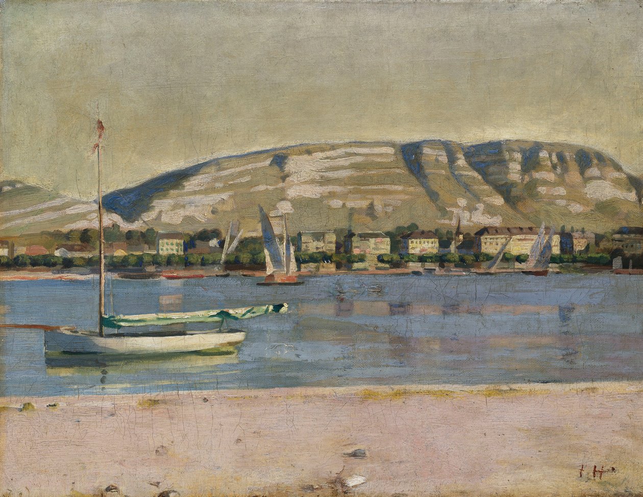 Porto de Genebra e Saleve, 1878 de Ferdinand Hodler