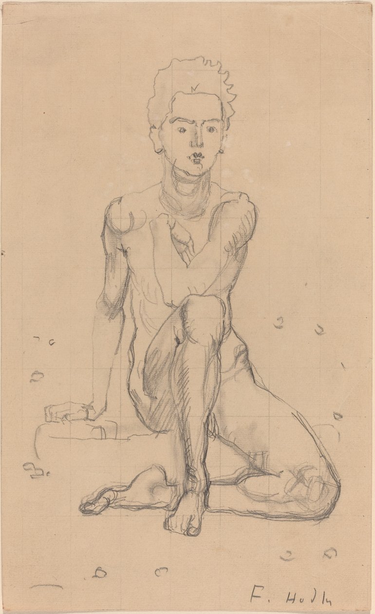 Hector posando nu de Ferdinand Hodler