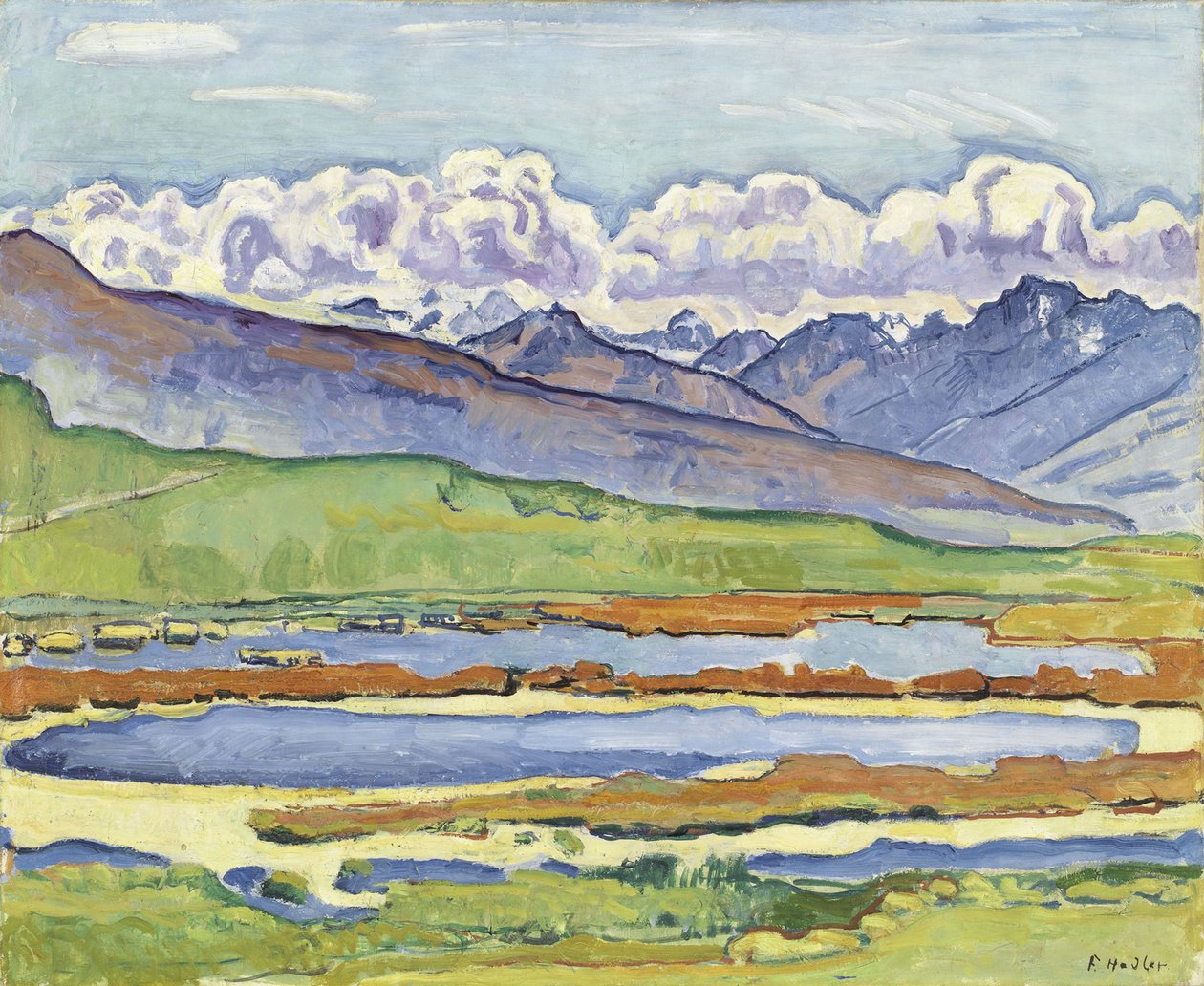 Paisagem em Montana de Ferdinand Hodler