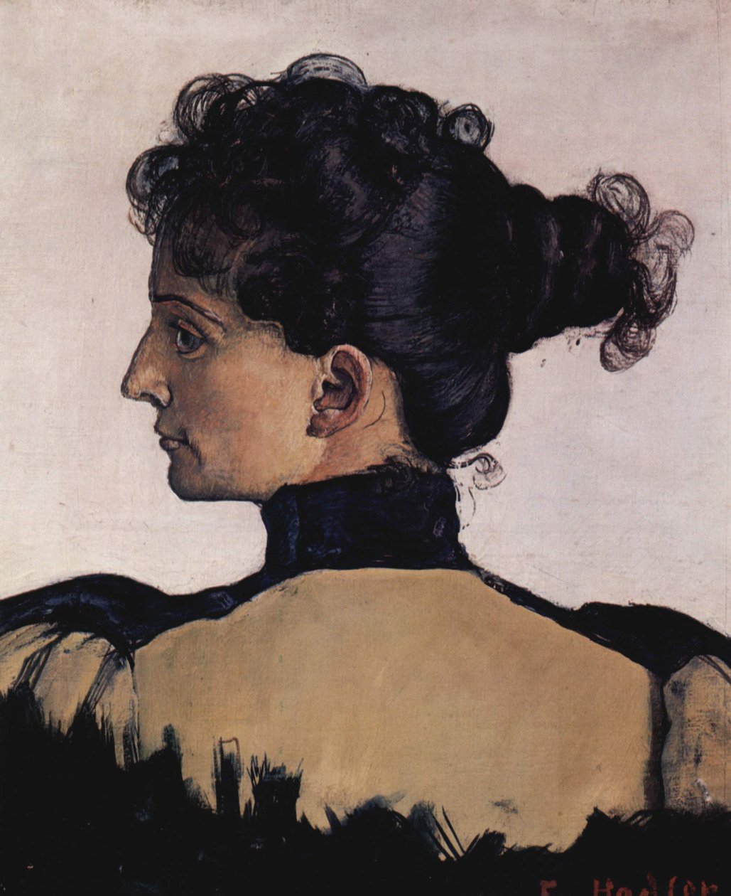 Retrato de Berthe Jacques, esposa do artista de Ferdinand Hodler