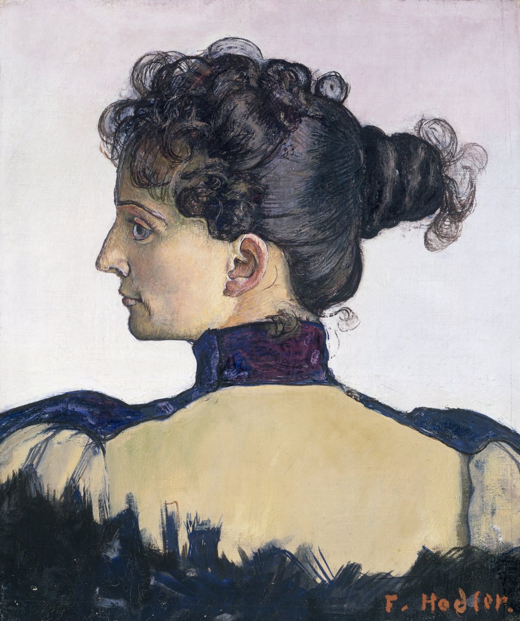 Retrato de Mademoiselle Berthe Jacques, esposa da artista de Ferdinand Hodler