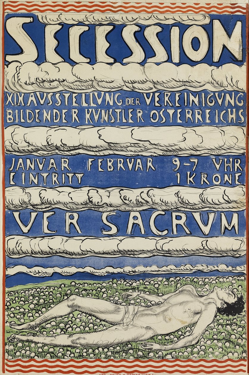 Cartaz para a Exposição da Secessão de Viena de Ferdinand Hodler