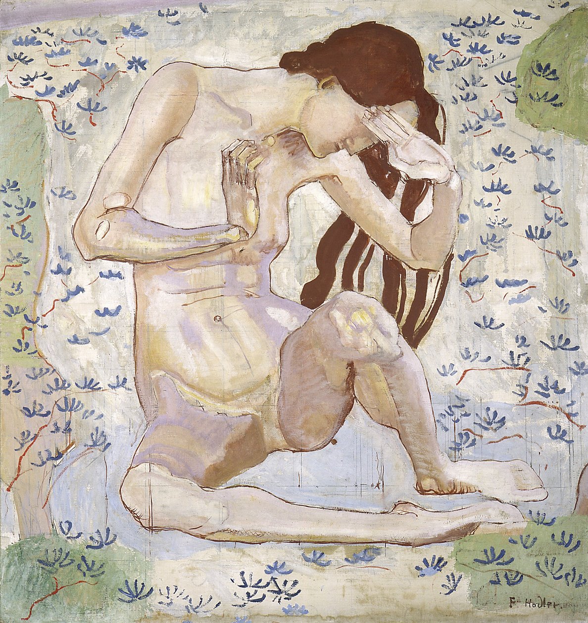 Estudo para o dia, 1898-99 de Ferdinand Hodler
