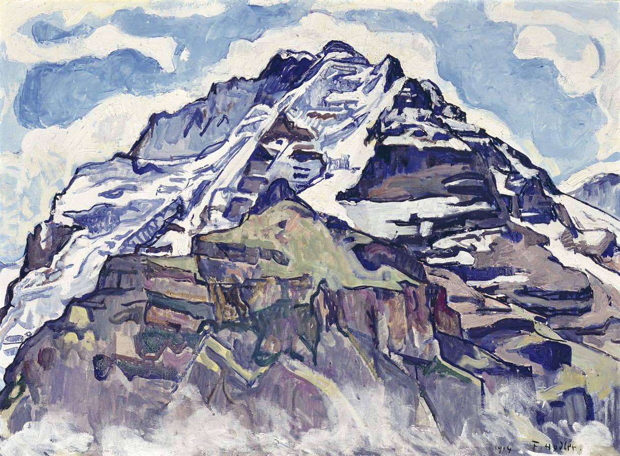 O Jungfrau, visto de Muerren de Ferdinand Hodler