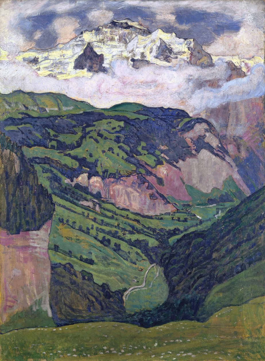 O Jungfrau visto de Isenfluh, 1902. de Ferdinand Hodler