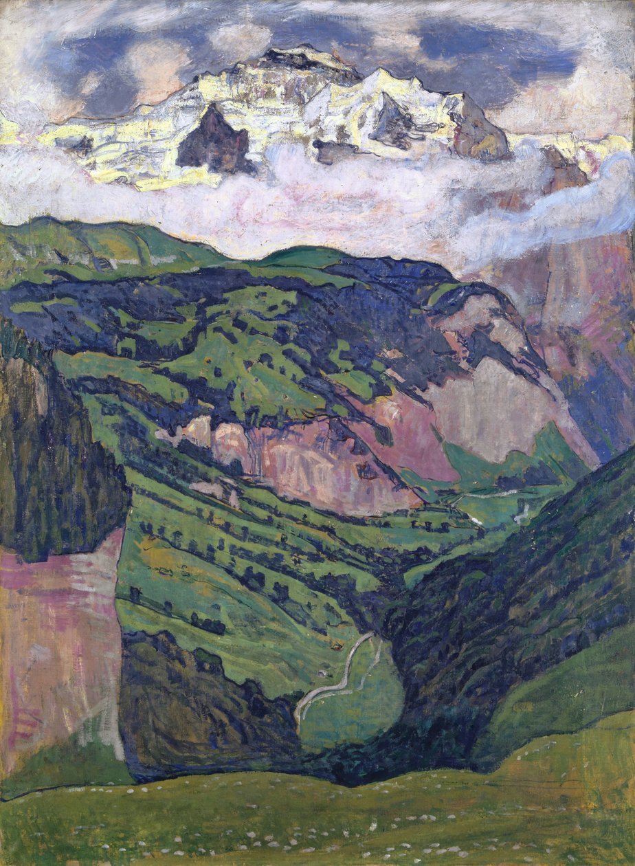 O Jungfrau visto de Isenfluh, 1902 de Ferdinand Hodler