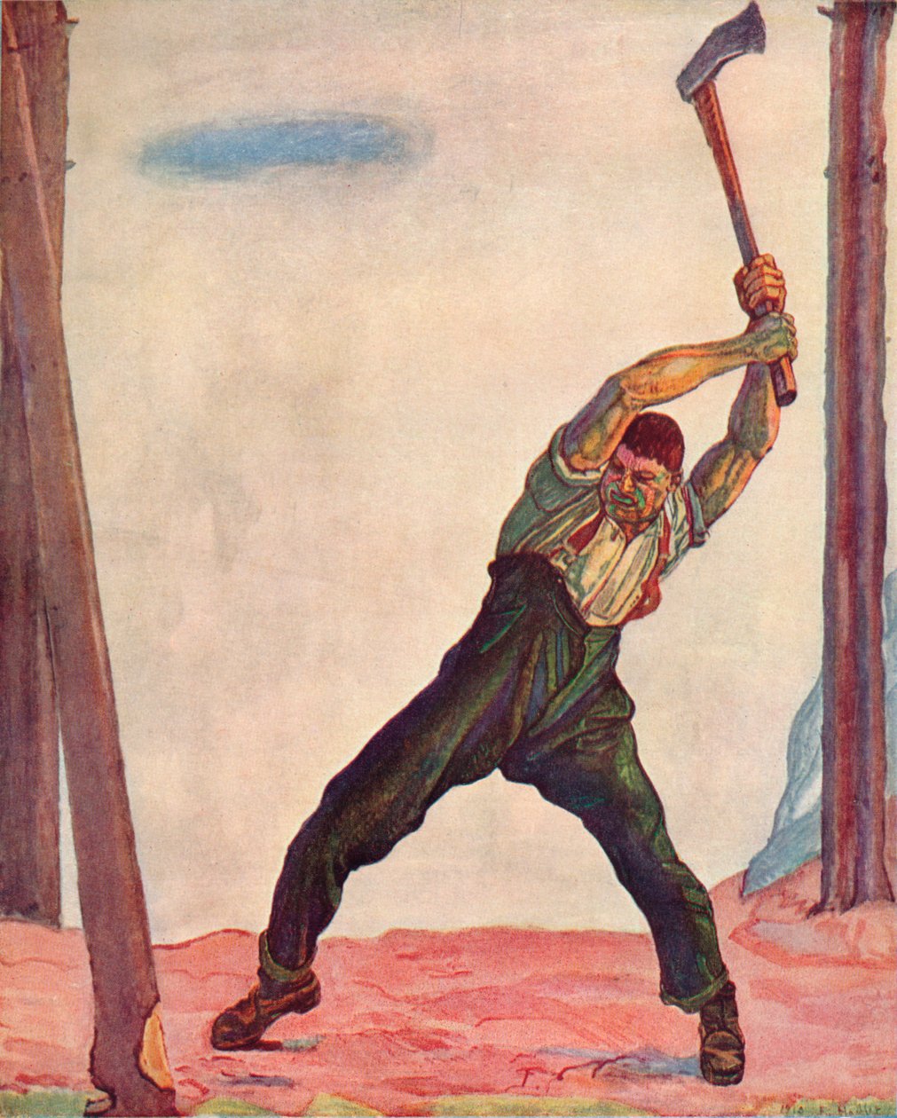 O Lenhador, 1910. de Ferdinand Hodler