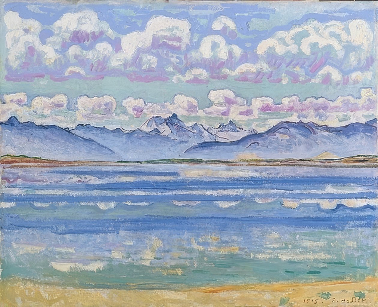 Weisshorn visto de Montana. 1915 de Ferdinand Hodler