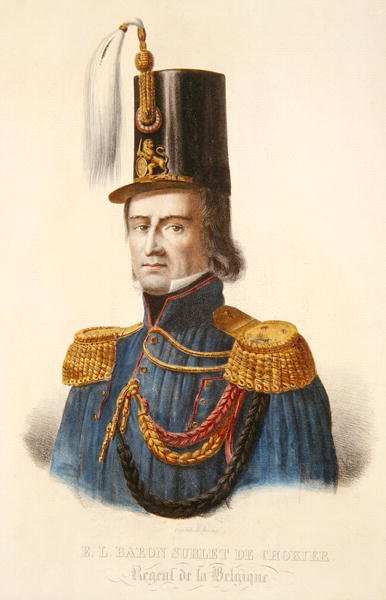 Barão Erasme Surlet de Chokier (1769-1839) Regente da Bélgica de Ferdinand J.J. Daems