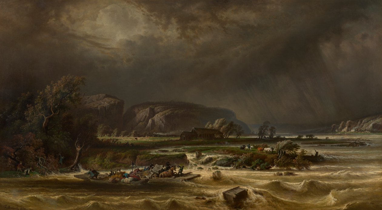 O Meuse em Poilvache de Ferdinand Joseph Bernard Marinus