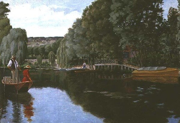 Pesca num Dia de Verão (prancha) de Ferdinand Joseph Gueldry