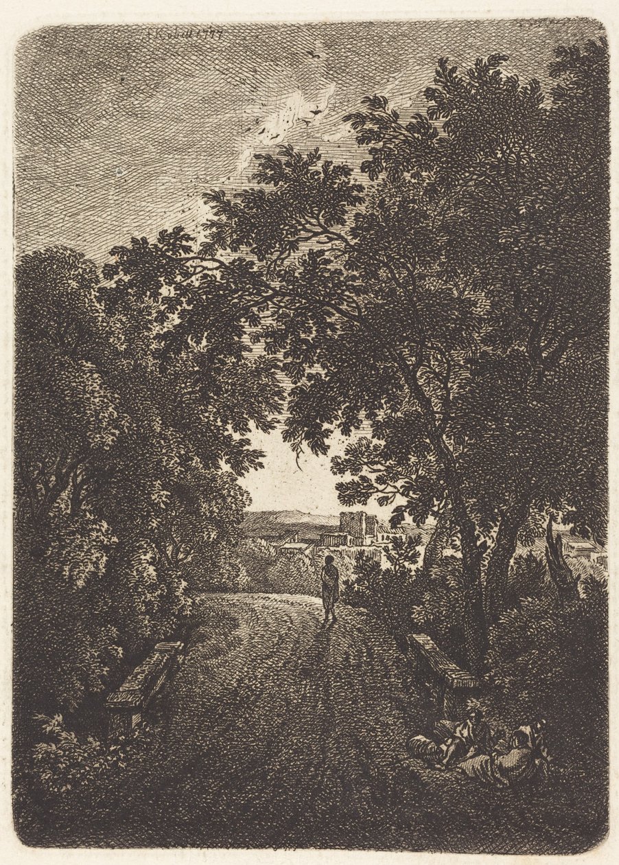Um passeio ao entardecer de Ferdinand Kobell