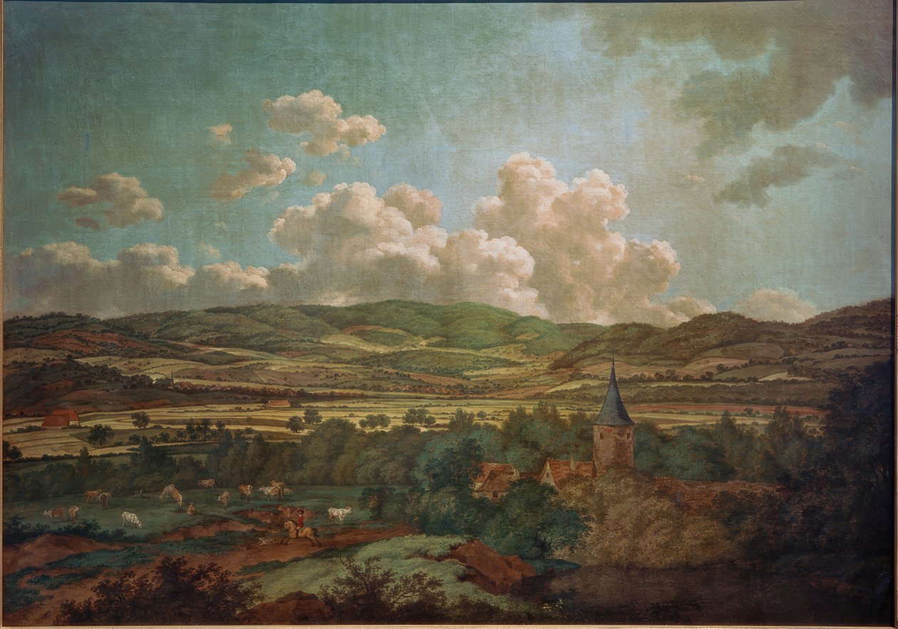 Vista de Aschaffenburg até Goldbach de Ferdinand Kobell