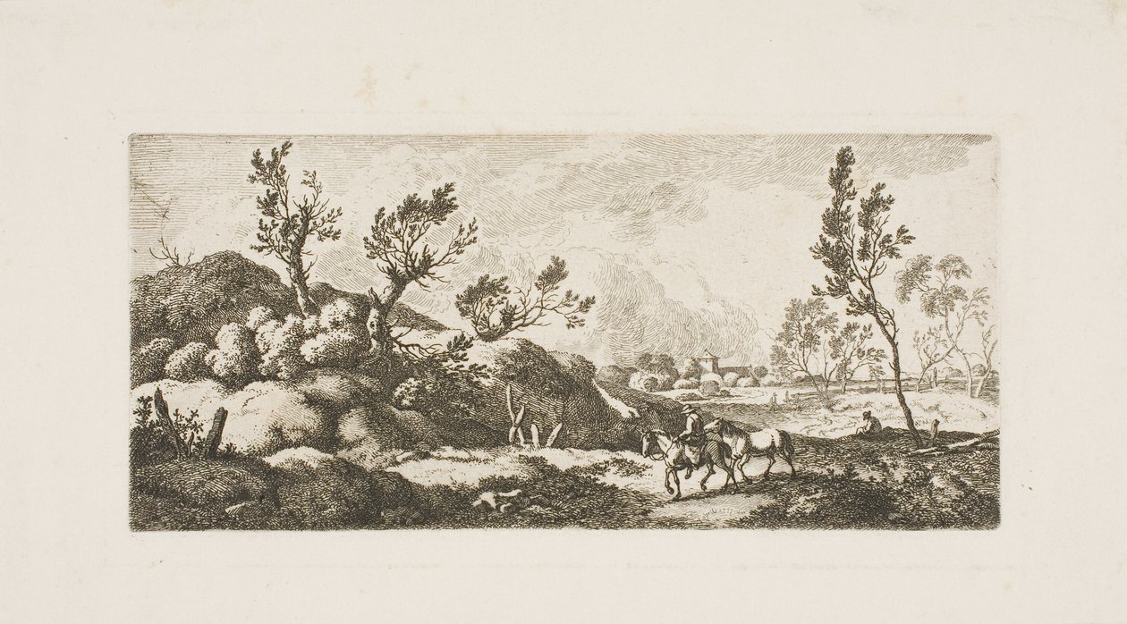 Paisagem - Menino com Cavalo de Ferdinand Kobell