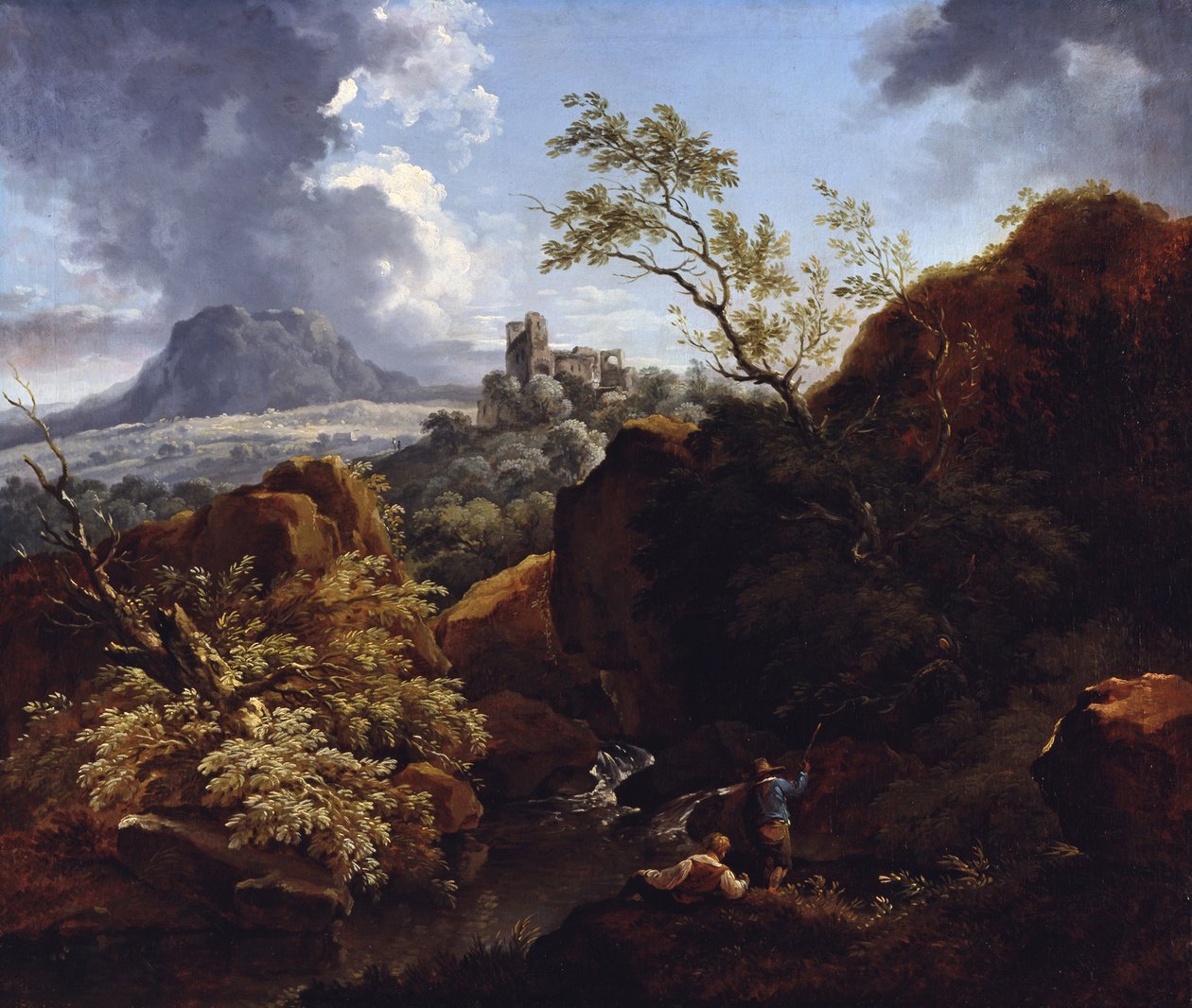 Paisagem do Neckar de Ferdinand Kobell