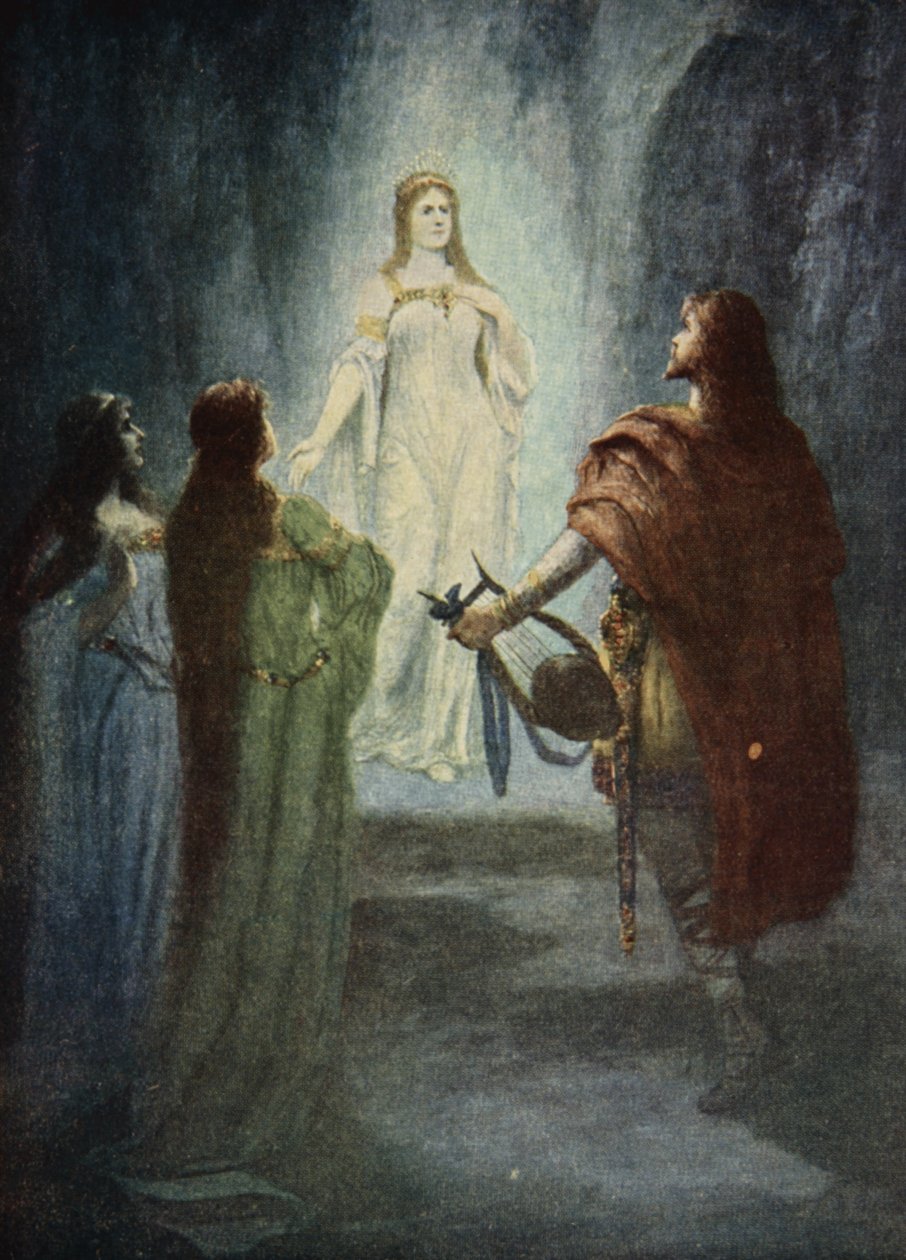 Ele viu uma mulher bonita, de "As histórias das óperas de Wagner", de J. Walker McSpadden (1874-1960), 1905 de Ferdinand Leeke