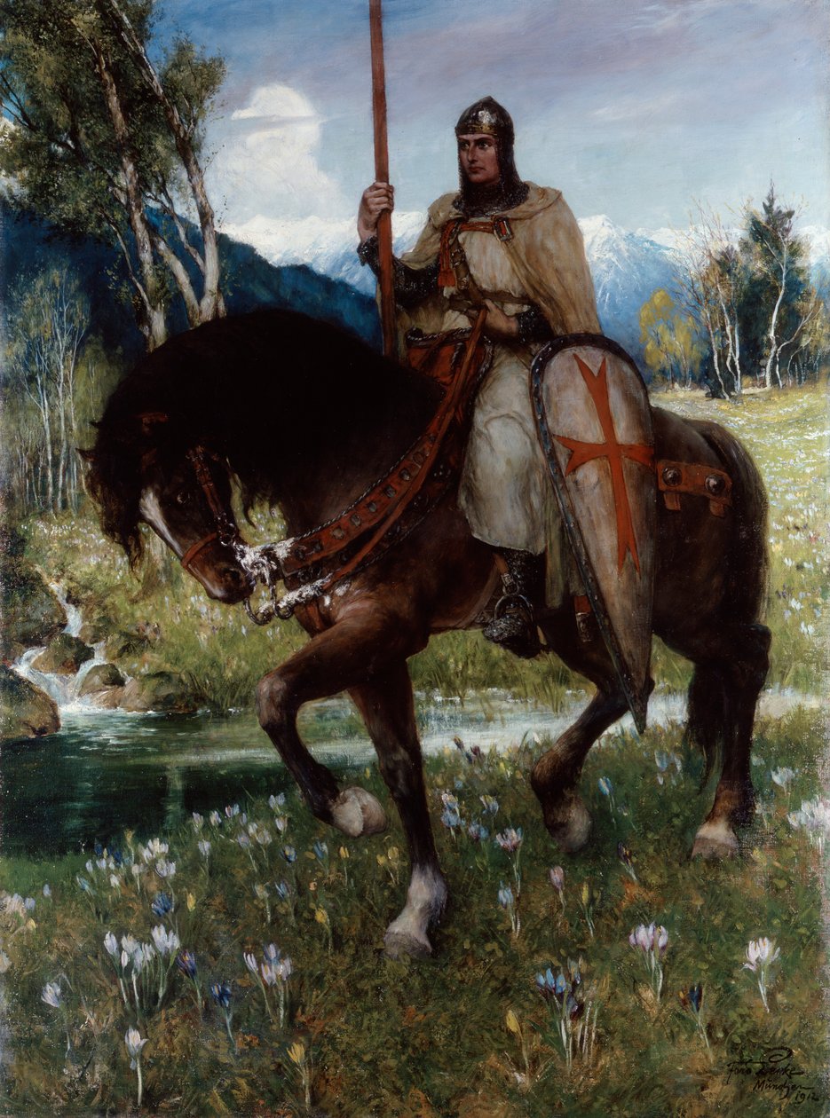 Parsifal em Busca do Santo Graal, 1912. de Ferdinand Leeke