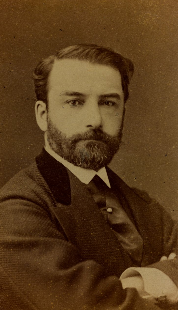 Retrato de Leon Joseph Florentin Bonnat, pintor francês; cartão de visita de Ferdinand Mulnier