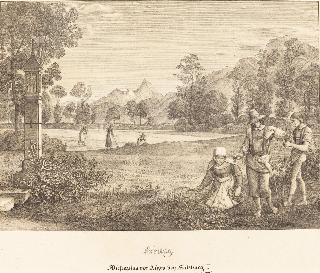 Sexta-feira - Prado antes de Aigen perto de Salzburgo de Ferdinand Olivier