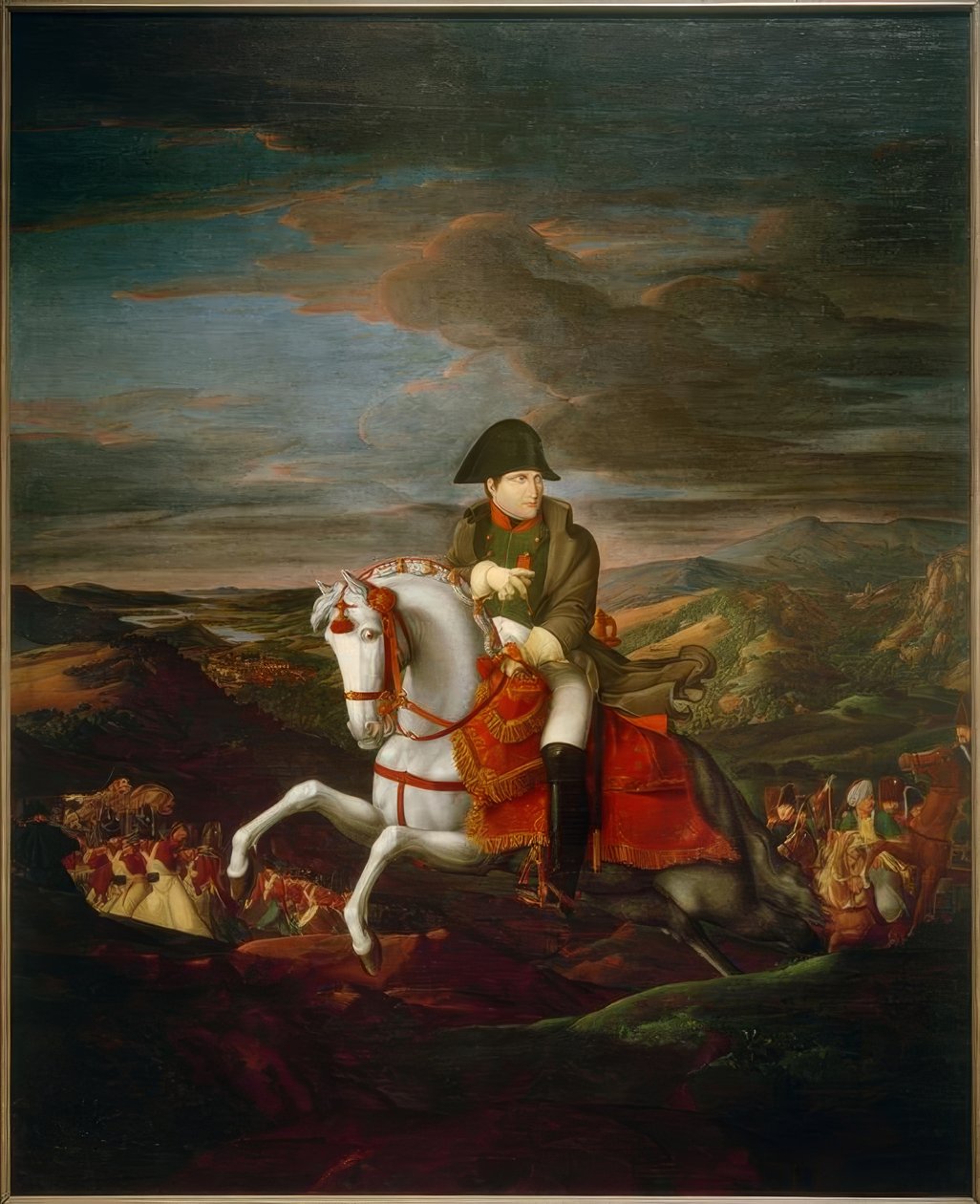 Retrato equestre do imperador Napoleão I. de Ferdinand Olivier