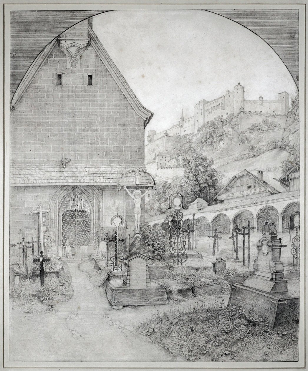 Cemitério de São Pedro em Salzburgo, Áustria ... de Ferdinand Olivier