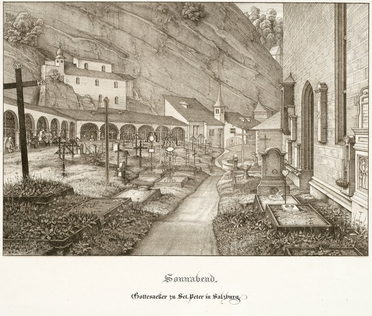 Sábado: Cemitério de São Pedro em Salzburgo de Ferdinand Olivier