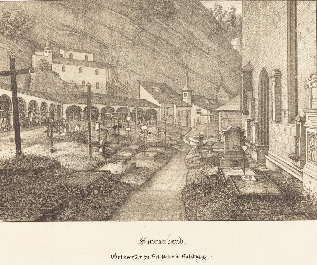 Sábado - Cemitério de São Pedro em Salzburgo de Ferdinand Olivier