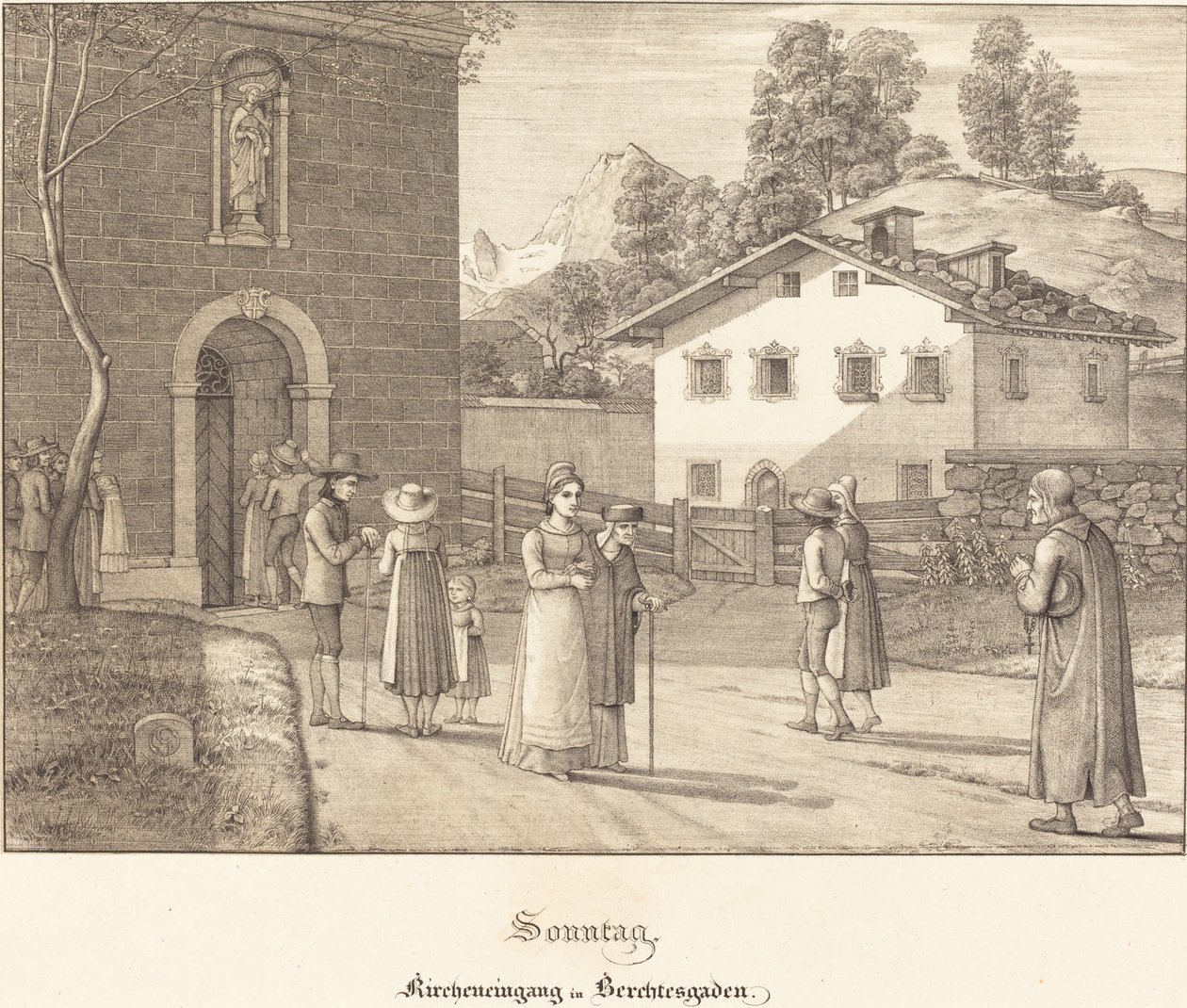 Domingo - Indo à Igreja perto de Berchtesgaden de Ferdinand Olivier