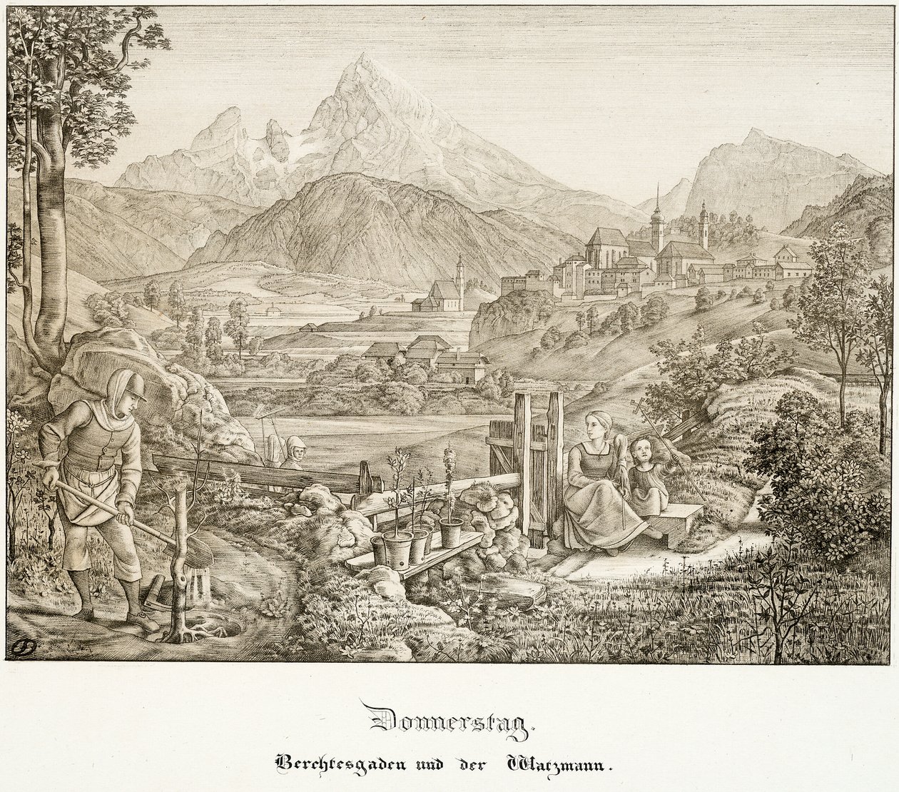 Quinta-feira: Berchtesgaden e o Watzmann de Ferdinand Olivier