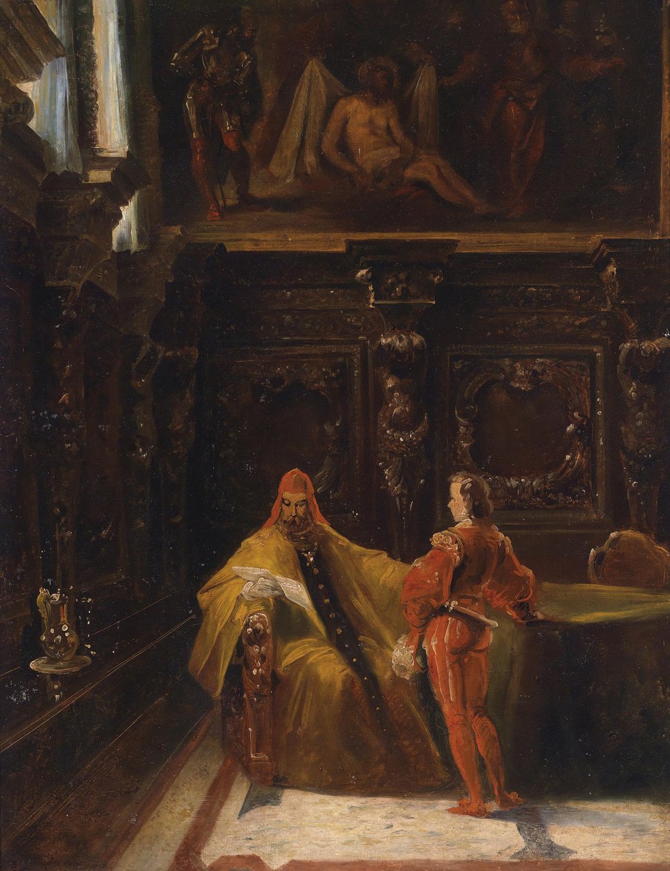 Inneres aus Escola de San Rocco, Venedig de Ferdinand Petzl