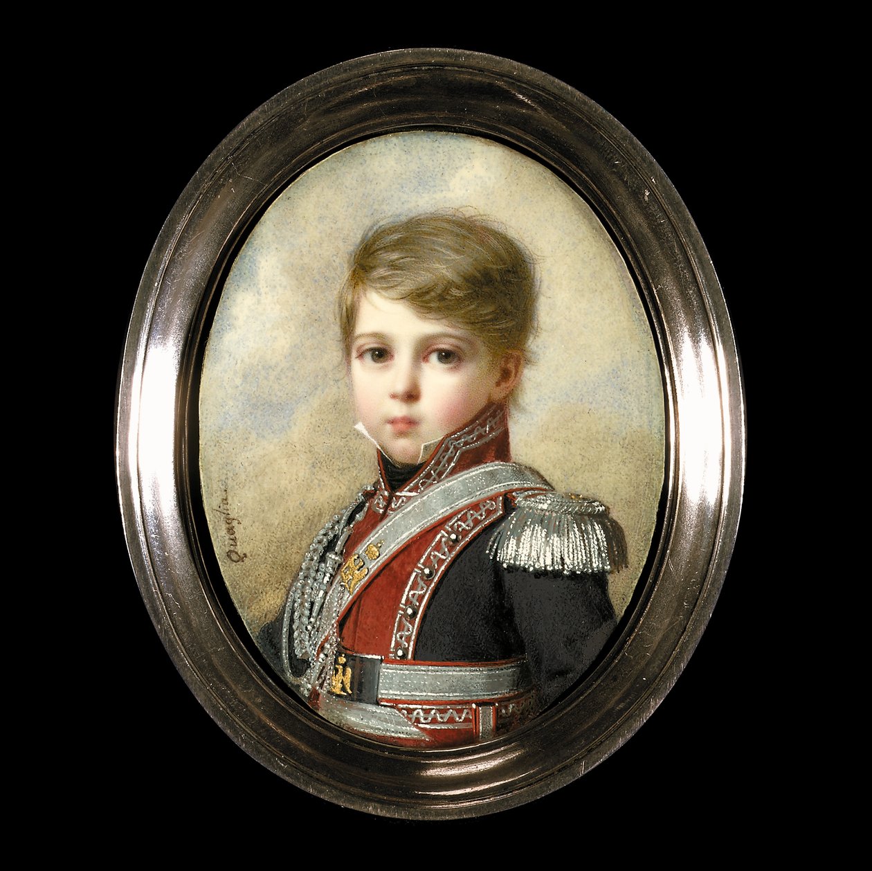 Retrato de Napoleão-Andoche D "Abrantes quando jovem de Ferdinand Quaglia
