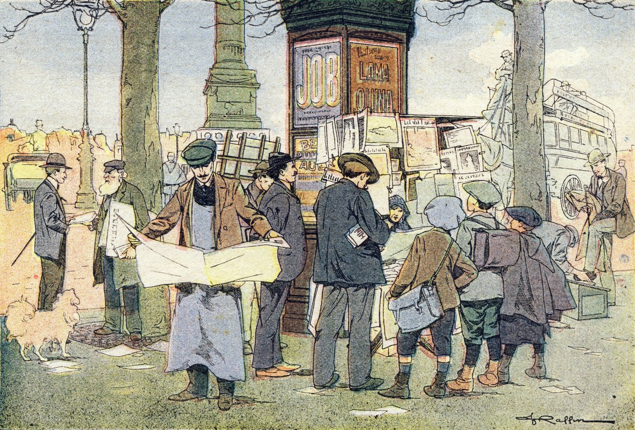 O quiosque tem jornais, em Imagier de l