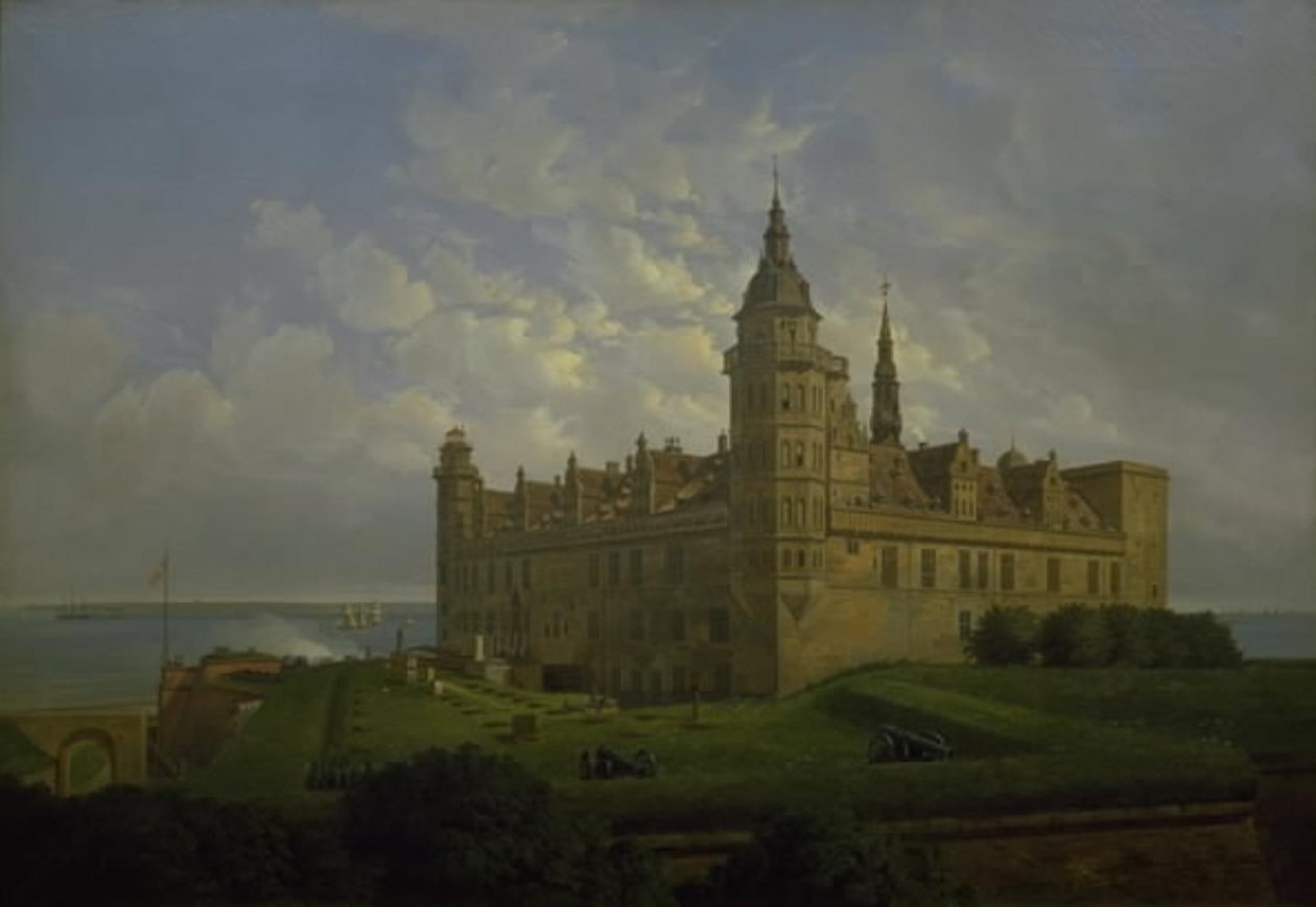 Kronborg visto do bastião norte de Ferdinand Richardt
