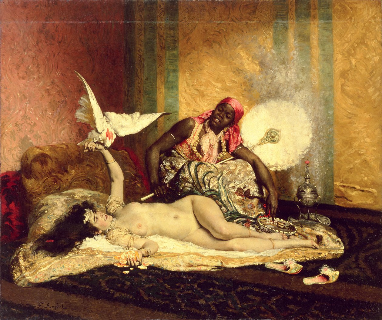 Odalisque (The Sultane), meados dos anos 1870 de Ferdinand Roybet