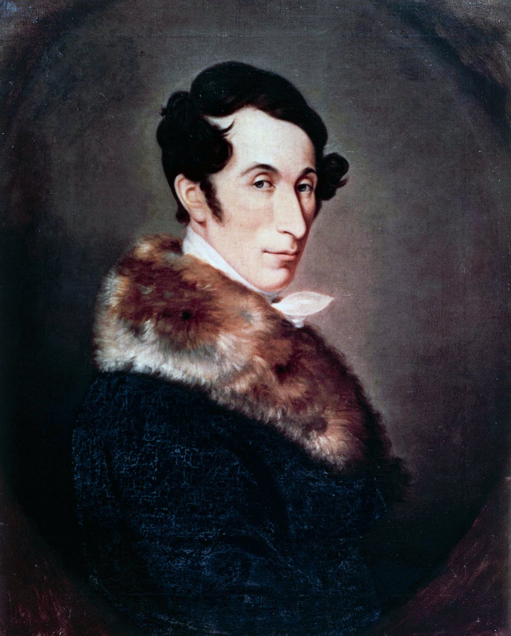 Retrato do compositor, maestro e pianista alemão Carl Maria von Weber (Eutin em Lubeck de Ferdinand Schimon