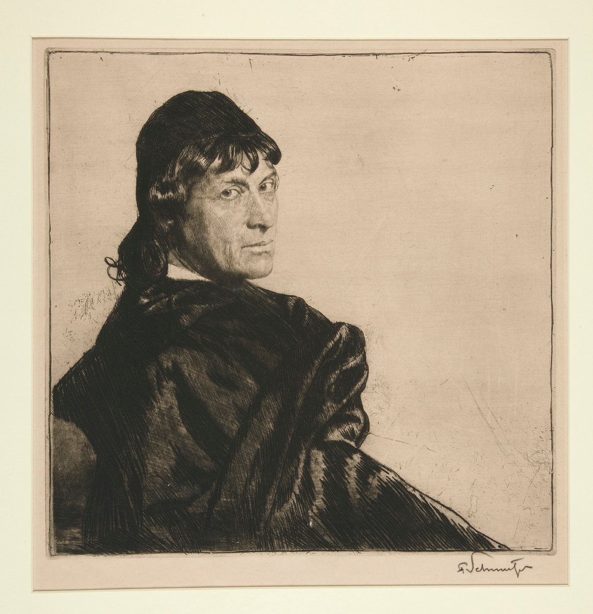Estudo do retrato de Ferdinand Schmutzer