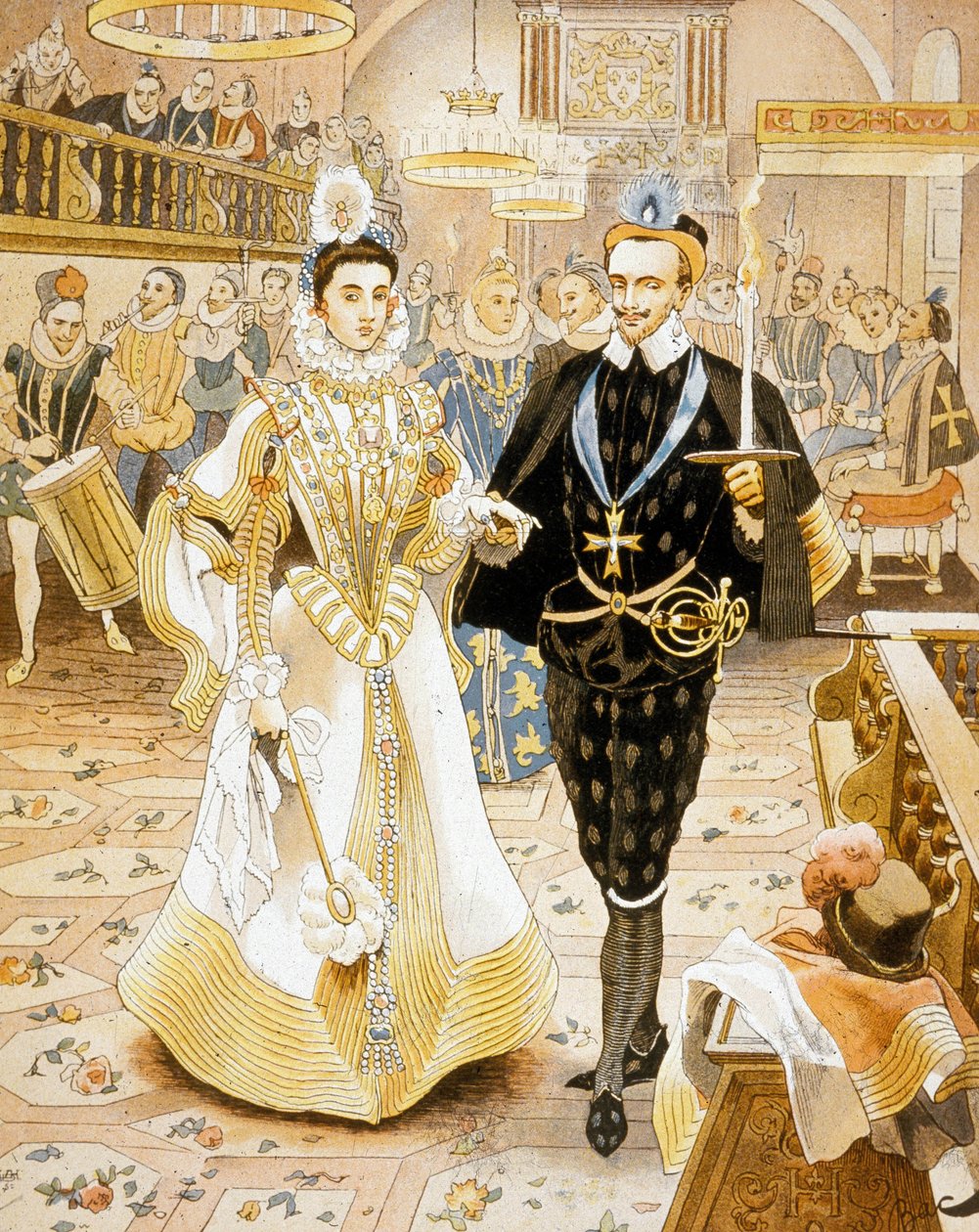 O Rei francês Henri III e a dança da tocha de Ferdinand Sigismund Bac