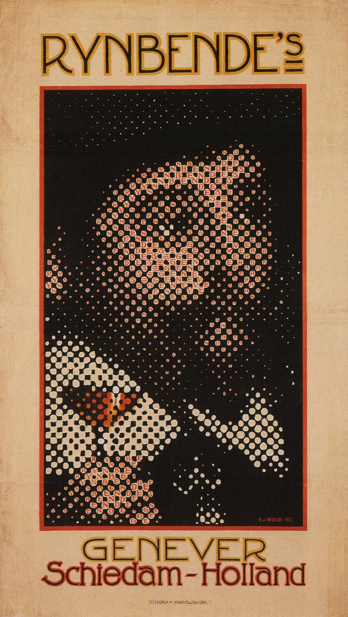 Genever Schiedam de Rynbende, c. 1910 de Ferdinand Van Wolde